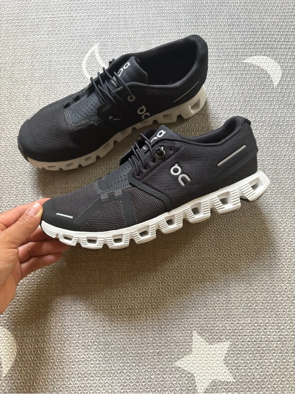 On Women’s Cloudswift Athletic Sneakers in Black and White